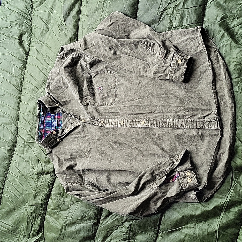 Siegfried Green Button Down Shirt Size L